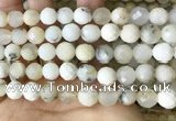 COP1668 15.5 inches 10mm faceted round white opal beads
