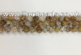 COP1675 15.5 inches 6mm faceted nuggets yellow opal gemstone beads