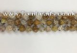 COP1677 15.5 inches 10mm faceted nuggets yellow opal gemstone beads