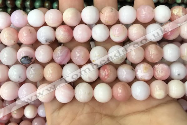 COP1695 15.5 inches 10mm round natural pink opal gemstone beads