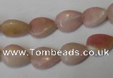 COP171 15.5 inches 10*14mm flat teardrop pink opal gemstone beads
