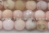 COP1711 15.5 inches 6mm faceted round natural pink opal beads