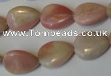 COP173 15.5 inches 13*18mm flat teardrop pink opal gemstone beads