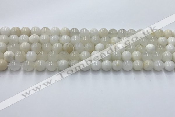 COP1730 15.5 inches 6mm round white opal beads wholesale