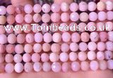 COP1742 15.5 inches 6mm faceted round natural pink opal beads