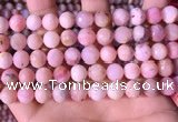 COP1744 15.5 inches 9mm faceted round natural pink opal beads