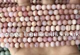 COP1748 15.5 inches 6mm round natural pink opal beads wholesale