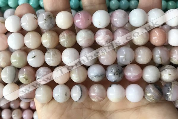 COP1750 15.5 inches 10mm round natural pink opal beads wholesale