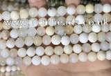 COP1754 15.5 inches 8mm round natural white opal gemstone beads