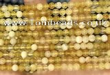 COP1758 15.5 inches 4mm round yellow opal beads wholesale