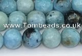 COP1790 15.5 inches 6mm round blue opal gemstone beads