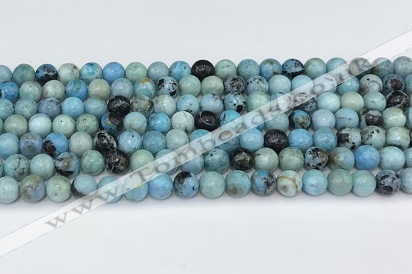 COP1790 15.5 inches 6mm round blue opal gemstone beads