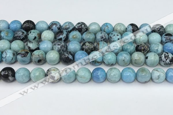 COP1792 15.5 inches 10mm round blue opal gemstone beads