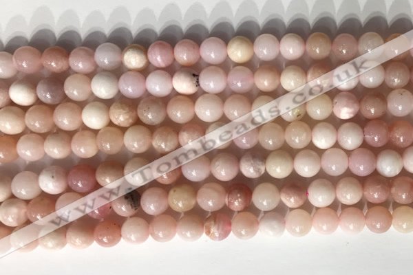 COP1796 15.5 inches 6mm round pink opal gemstone beads