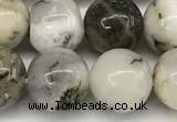 COP1857 15 inches 8mm round white opal beads