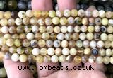 COP1906 15 inches 6mm round yellow opal gemstone beads wholesale