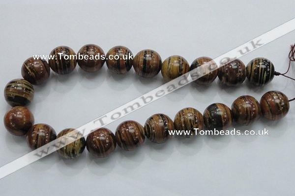 COP200 15.5 inches 20mm round natural brown opal gemstone beads