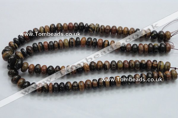 COP202 15.5 inches 7*12mm rondelle natural brown opal gemstone beads