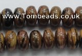 COP203 15.5 inches 8*14mm rondelle natural brown opal gemstone beads