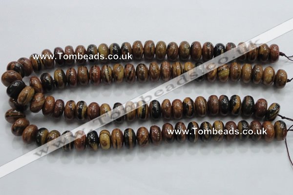 COP203 15.5 inches 8*14mm rondelle natural brown opal gemstone beads