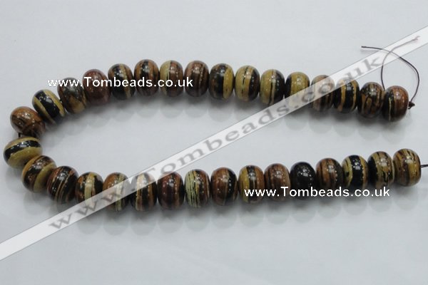 COP205 15.5 inches 12*18mm rondelle natural brown opal gemstone beads