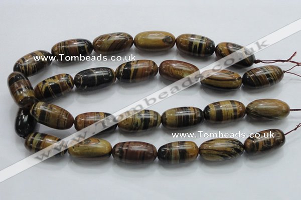 COP209 15.5 inches 15*30mm rice natural brown opal gemstone beads