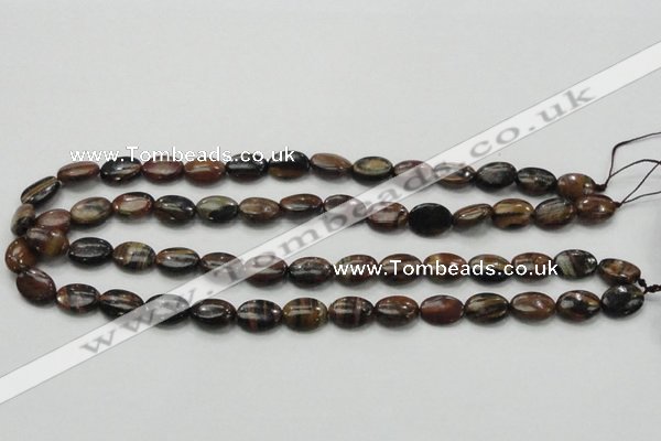 COP231 15.5 inches 10*14mm oval natural brown opal gemstone beads