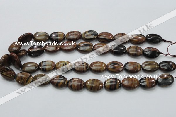 COP232 15.5 inches 15*20mm oval natural brown opal gemstone beads
