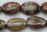 COP233 15.5 inches 18*25mm oval natural brown opal gemstone beads