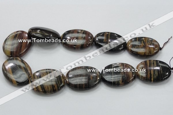 COP235 15.5 inches 30*40mm oval natural brown opal gemstone beads