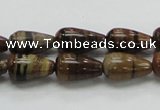 COP237 15.5 inches 8*16mm teardrop natural brown opal gemstone beads