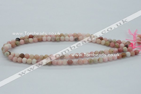 COP24 7mm smooth round natural pink opal beads Wholesale