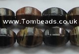 COP240 15.5 inches 13*18mm faceted rice natural brown opal gemstone beads