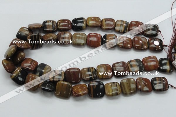 COP246 15.5 inches 18*18mm square natural brown opal gemstone beads