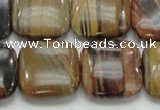 COP247 15.5 inches 20*20mm square natural brown opal gemstone beads