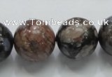 COP250 15.5 inches 20mm round natural grey opal gemstone beads