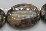 COP259 15.5 inches 30*40mm oval natural grey opal gemstone beads