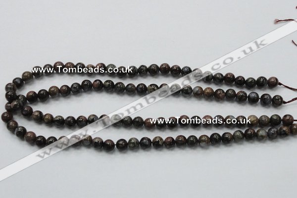 COP265 15.5 inches 8mm round natural grey opal gemstone beads