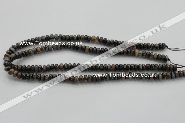 COP268 15.5 inches 4*8mm rondelle natural grey opal gemstone beads