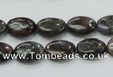 COP269 15.5 inches 10*14mm oval natural grey opal gemstone beads