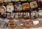 COP304 15.5 inches 10*10mm square brandy opal gemstone beads wholesale