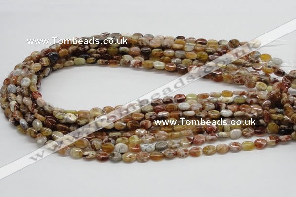 COP306 15.5 inches 6*8mm oval brandy opal gemstone beads wholesale