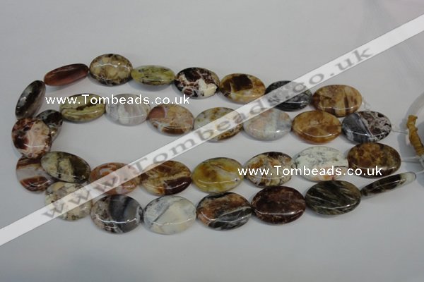 COP318 15.5 inches 18*25mm oval brandy opal gemstone beads wholesale