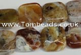 COP322 15.5 inches 16*16mm square brandy opal gemstone beads wholesale