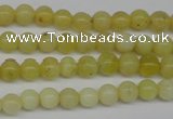 COP330 15.5 inches 4mm round yellow opal gemstone beads wholesale