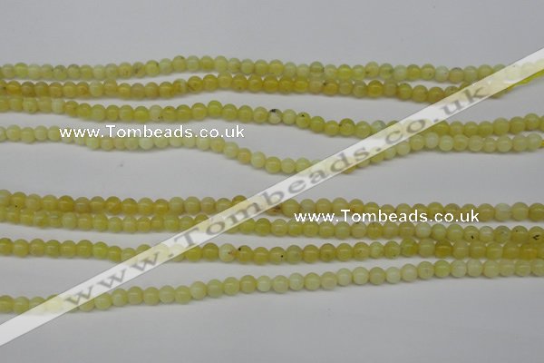 COP330 15.5 inches 4mm round yellow opal gemstone beads wholesale