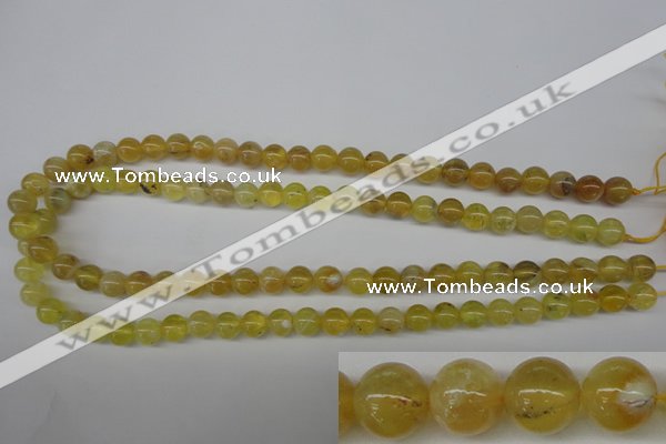 COP332 15.5 inches 8mm round yellow opal gemstone beads wholesale