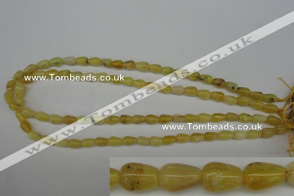 COP337 15.5 inches 6*9mm teardrop yellow opal gemstone beads