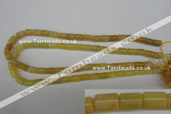 COP338 15.5 inches 8*11mm tube yellow opal gemstone beads