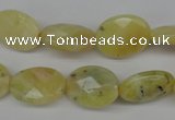 COP343 15.5 inches 13*18mm faceted oval yellow opal gemstone beads